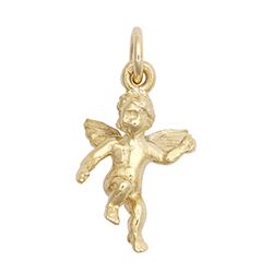 9ct YG Cherub / Angel Pendant