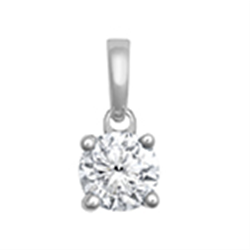 18ct WG 0.25Ct Diamond Solitaire Pendant