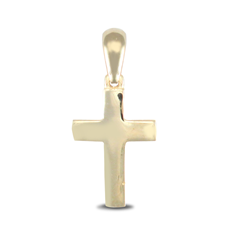 9ct YG Plain Polished Cross Pendant