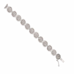 9ct White Gold Diamond Tennis Style Ladies Bracelet