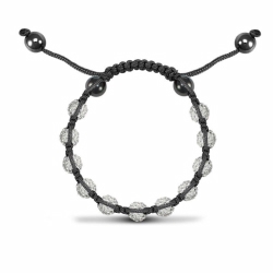 8mm Kids White Crystal Ball Bracelet
