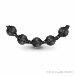8mm Kids Black Wood Ball Bracelet