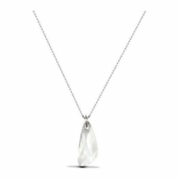 Sterling Silver CZ Drop Pendant & Chain