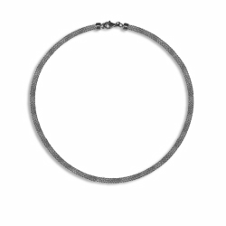 Silver Black Mesh Chain