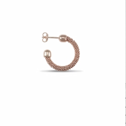 Silver Rose Mesh Earrings