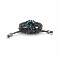 8mm Navy Blue Crystal Ball Adjustable Ring