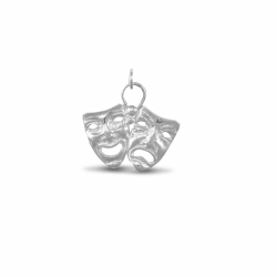 Silver Comedy Mask Pendant