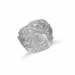 Sterling Silver Saddle & Rope Ring