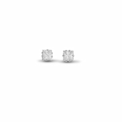5mm Cz Princess Studs Silver