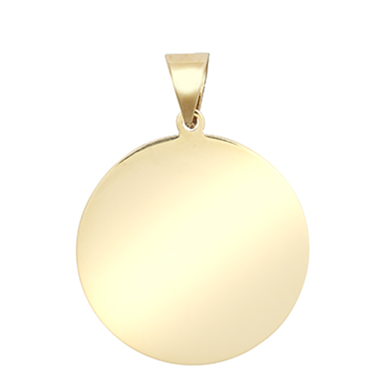 9ct YG Plain Polished Medallion