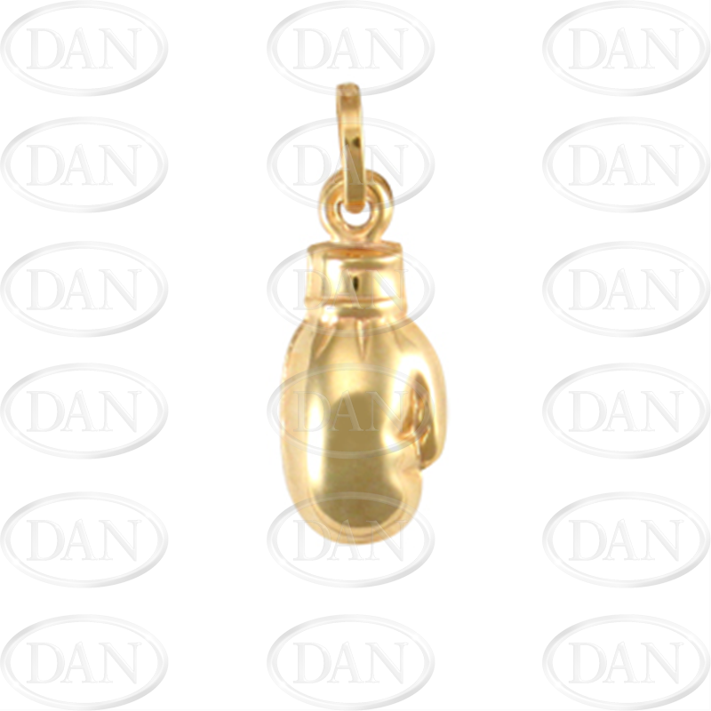 9ct YG Single Boxing Glove Hollow Charm Pendant