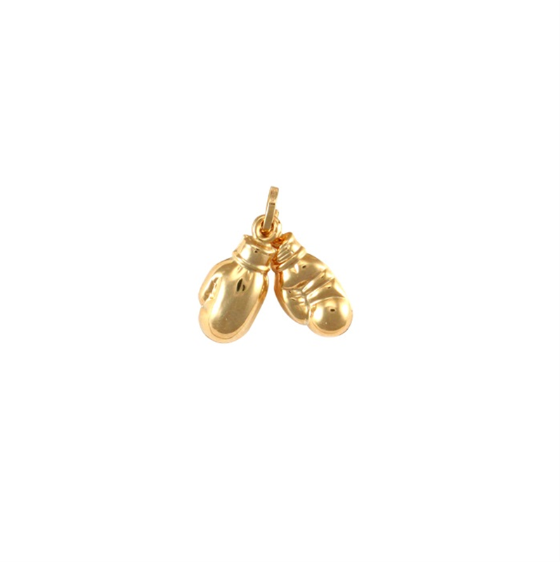 9ct YG Pair of Boxing Gloves Hollow Charm Pendant