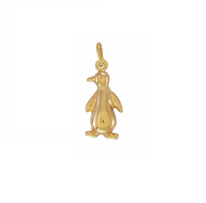 9ct Yellow Gold Penguin Hollow Charm Pendant