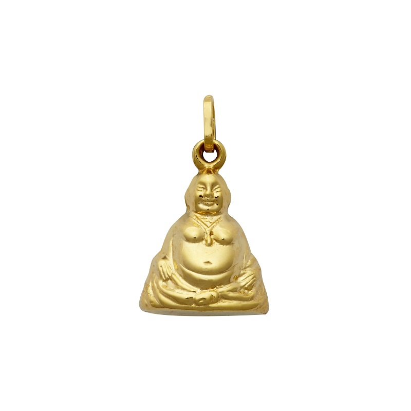 9ct YG Buddha Hollow Charm Pendant