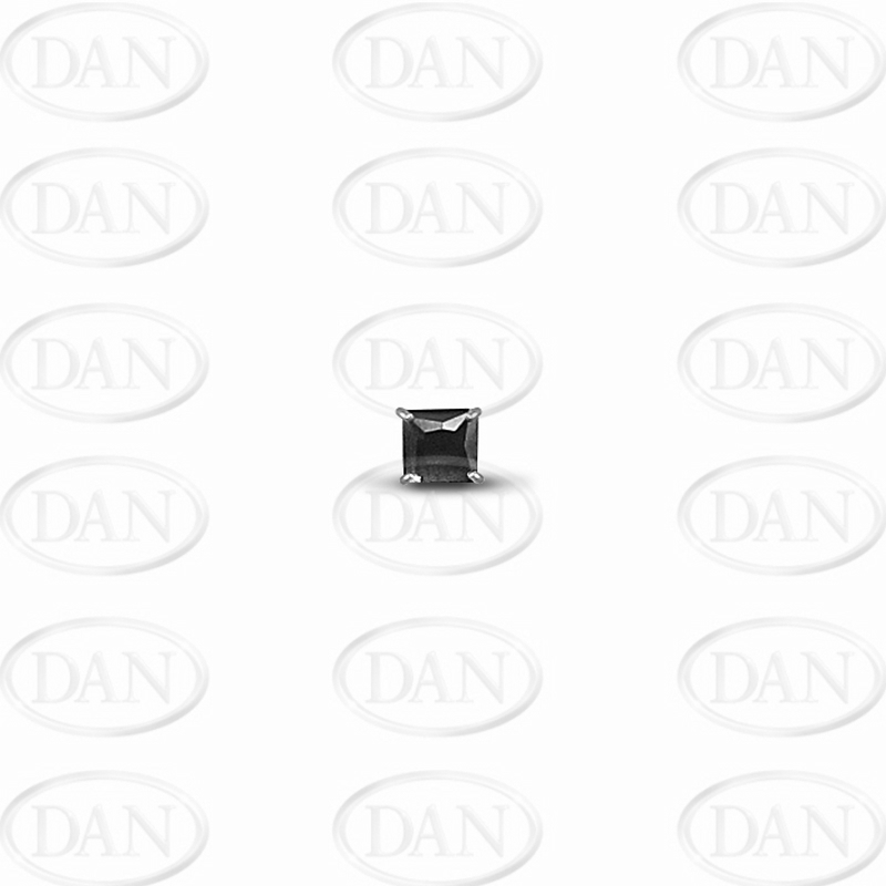 6mm Black Single Princess Studs