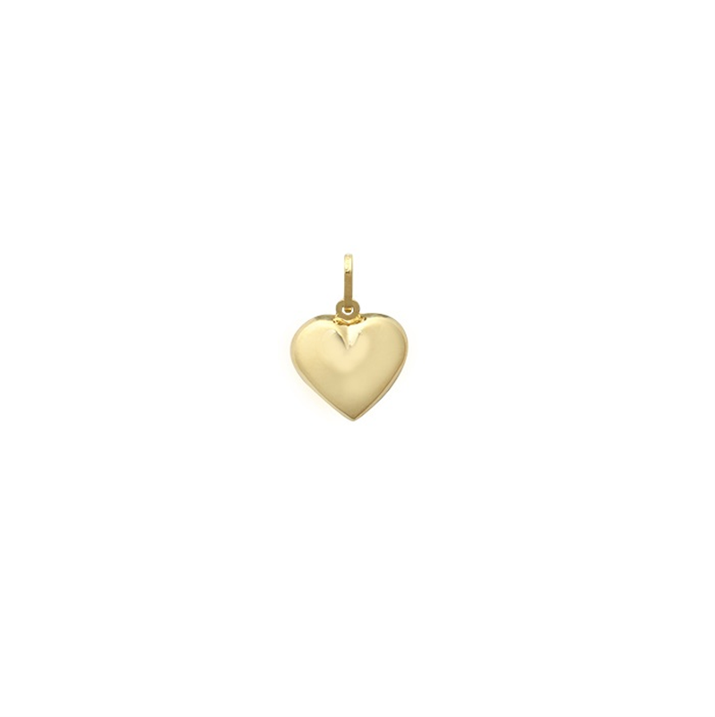 9ct Yellow Gold Heart Hollow Charm Pendant