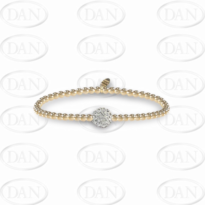 Yellow Ball Bracelet Crystal Ball