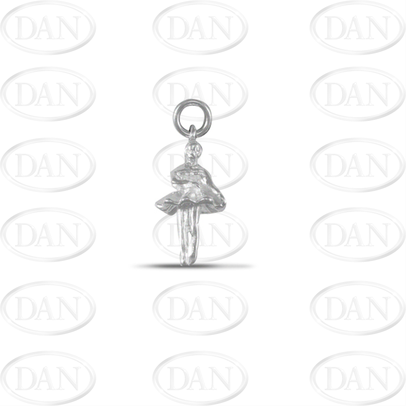 Silver Ballerina Charm Pendant