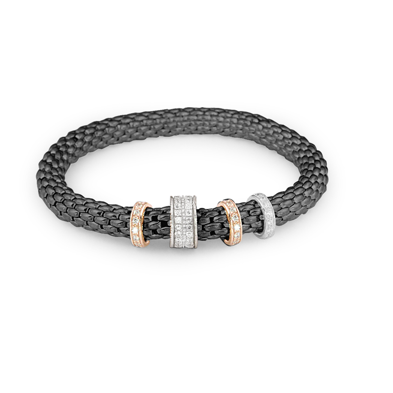 Black Rhodium Mesh Bracelet