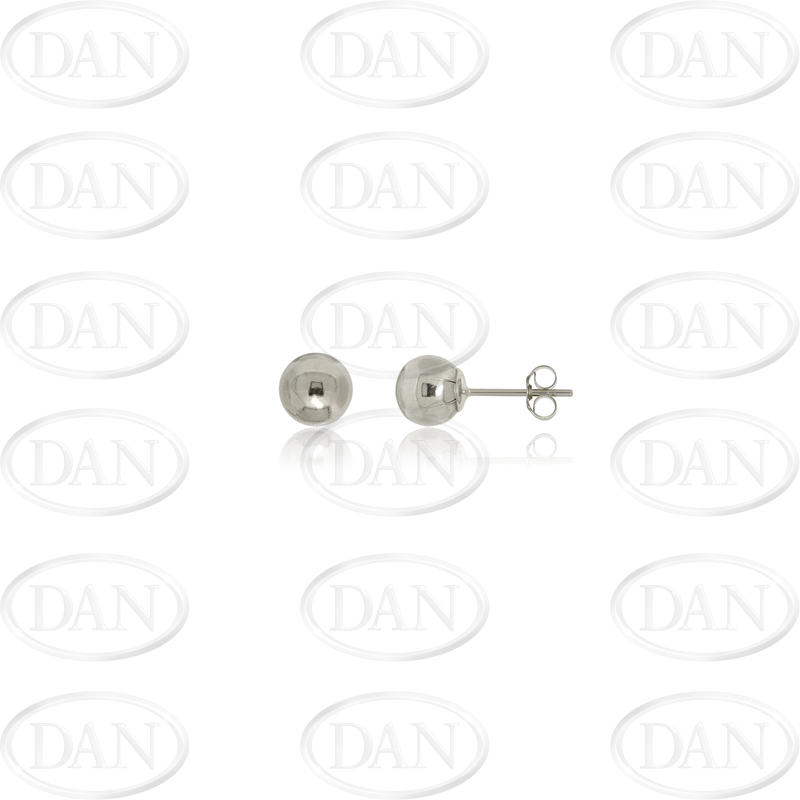 6mm Silver Ball Studs Earrings
