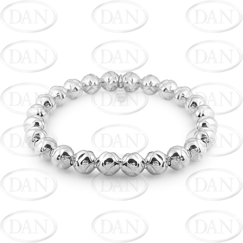 Stretchy Silver Ball Bracelet 925
