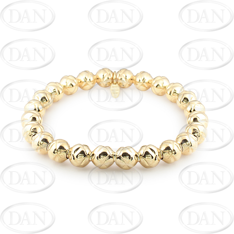 Stretchy Gold Ball Bracelet 925