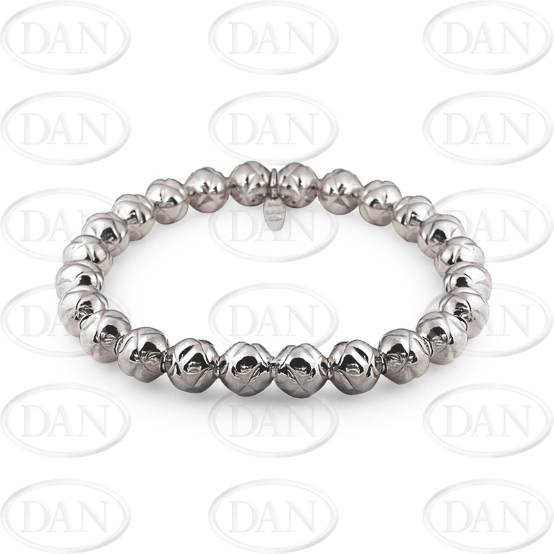 Stretchy Black Ball Bracelet 925