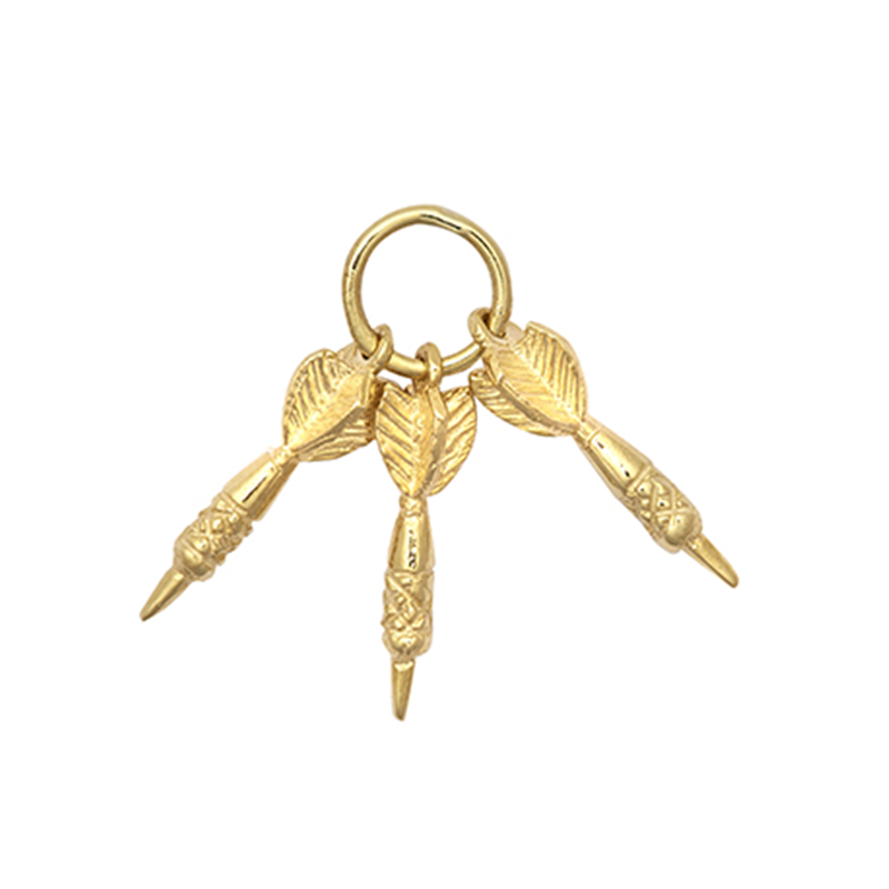 9ct Yellow Gold Triple Dart Pendant
