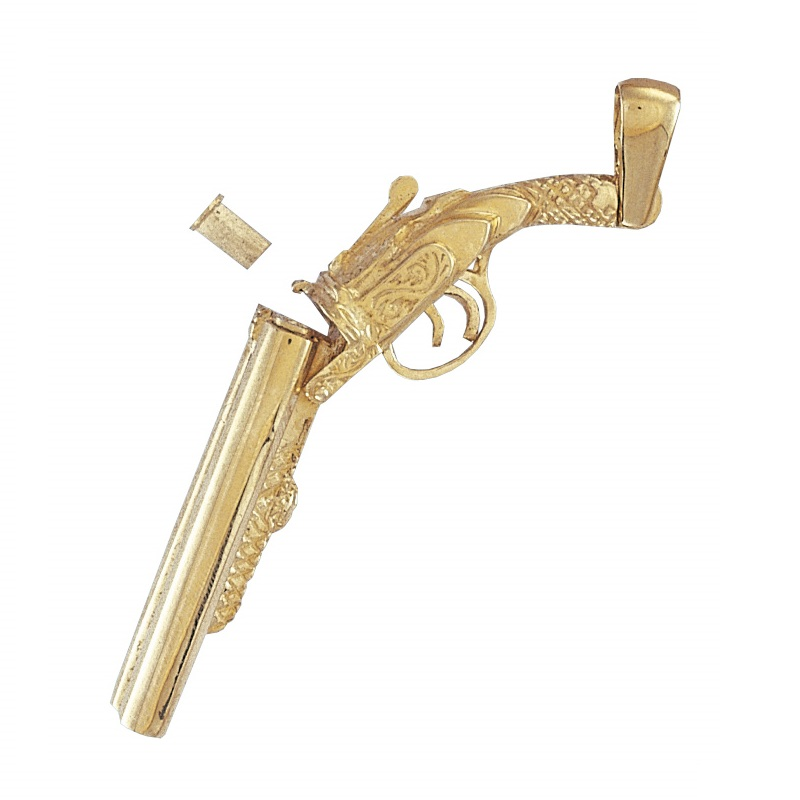 9ct YG Shotgun Pendant