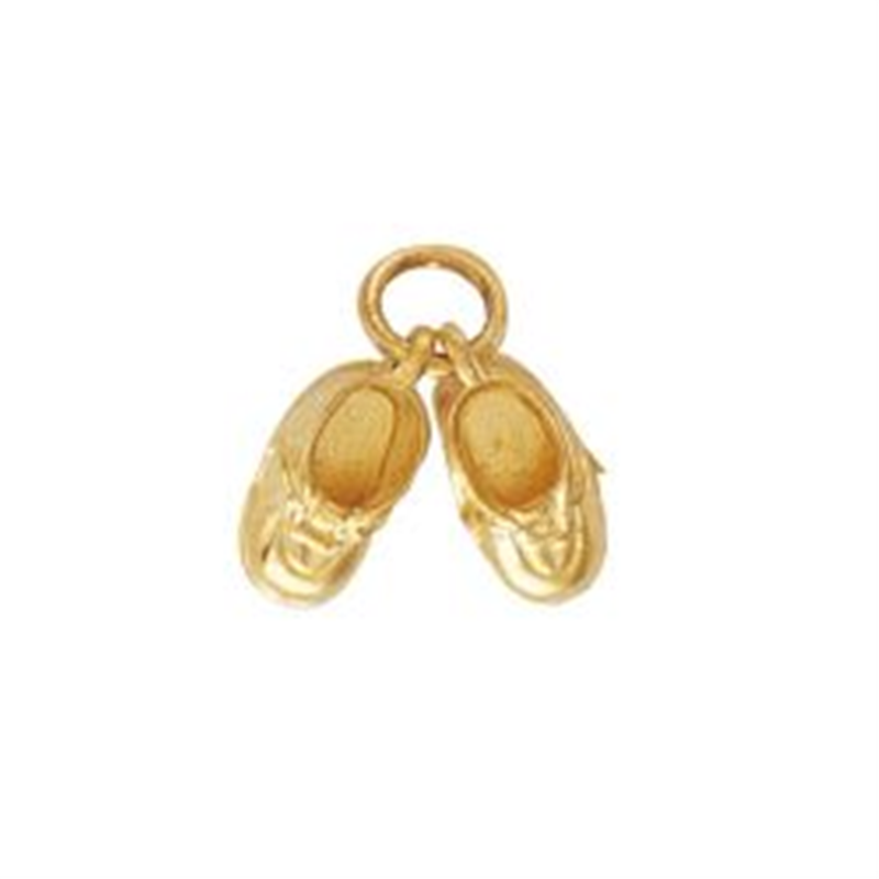 9ct YG Pair of Baby Shoes Charm Pendant