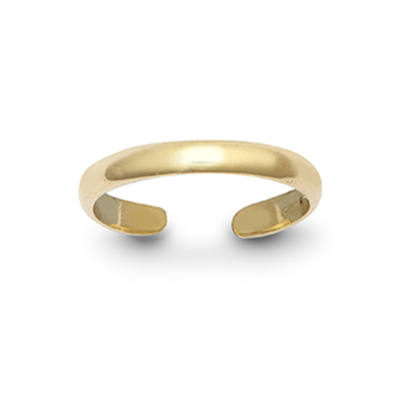 9ct YG Plain Toe Ring