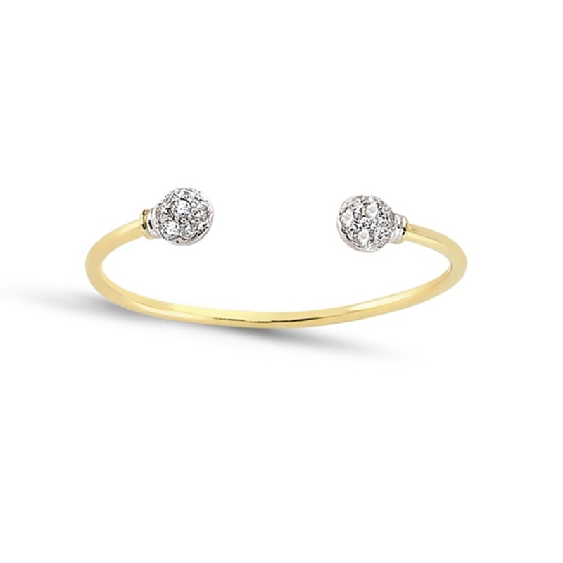 9ct YG Cz Baby Torque Bangle