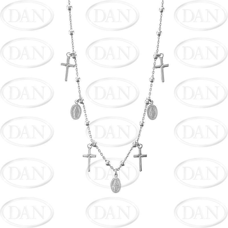 Chain With Crosses & Medallions