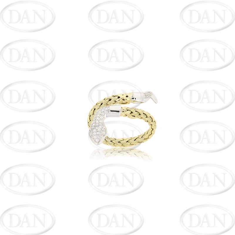 Cz Snake Wraparound Ring