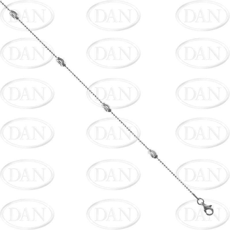 Silver Faceted Ball Chain 925