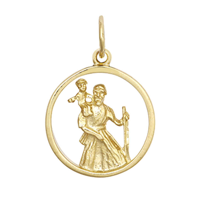 9ct YG St Christopher Medallion