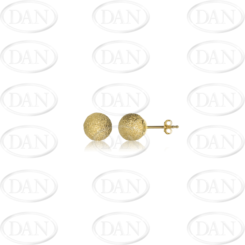 9ct Yellow Gold 7mm Satin Finish Ball Studs
