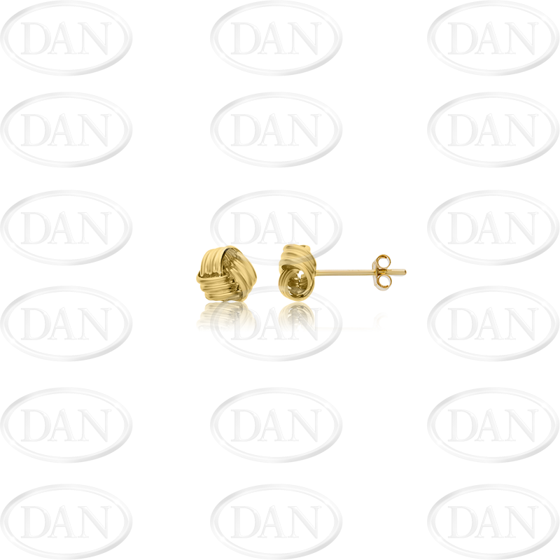 9ct Yellow Gold Knot Stud Earrings