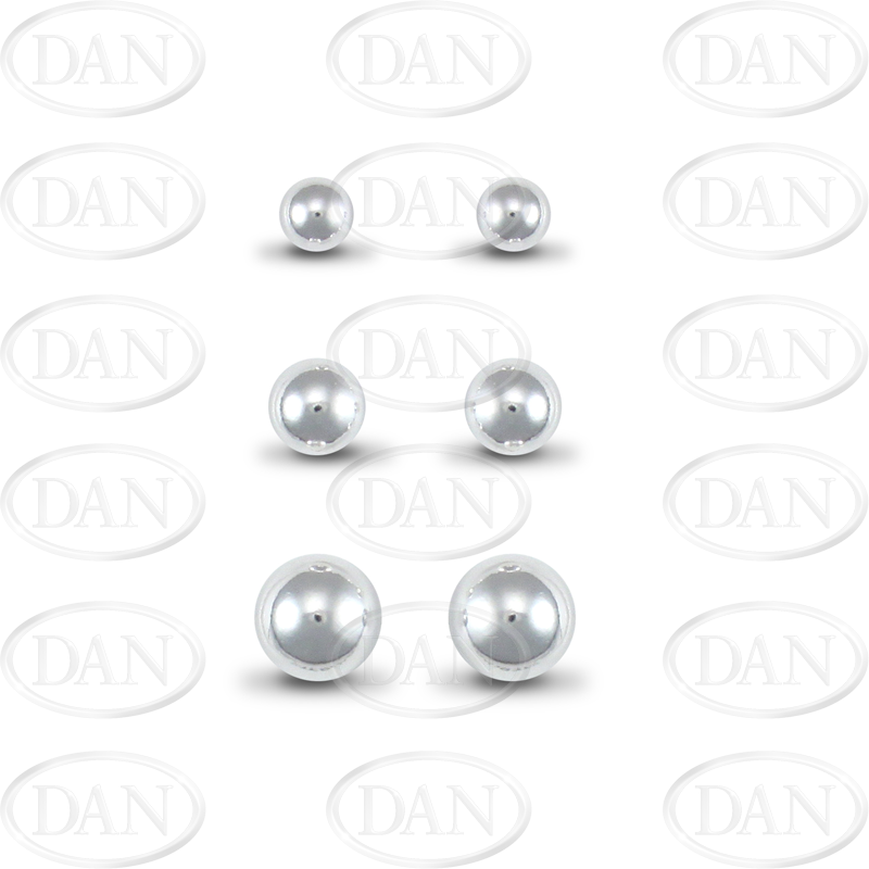 Sterling Silver Ball Studs Set
