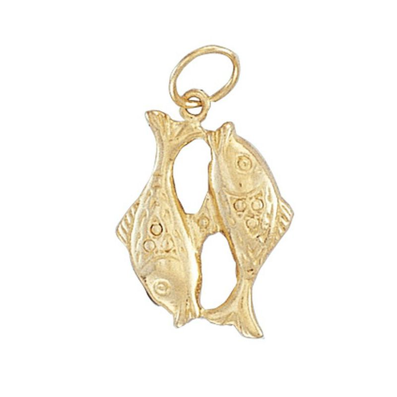 9ct Yellow Gold Pisces Zodiac Pendant