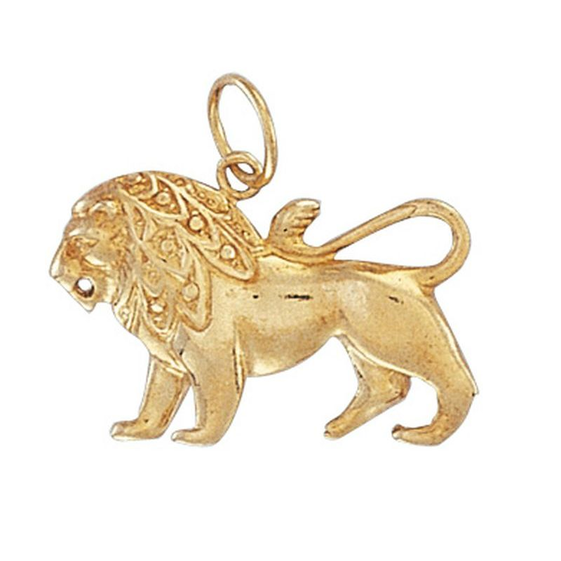 9ct Yellow Gold Leo Zodiac Pendant