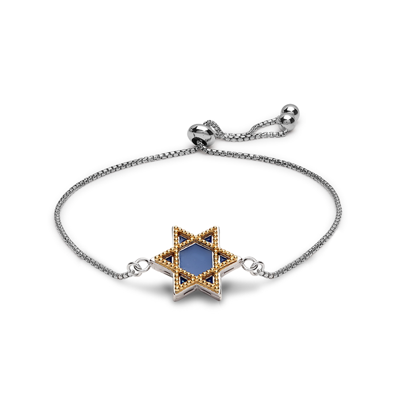 Sterling Silver Star of David Slider Bracelet