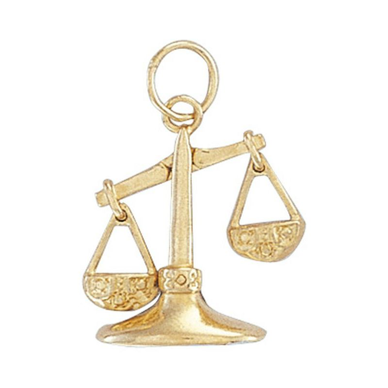 9ct Yellow Gold Libra Zodiac Pendant