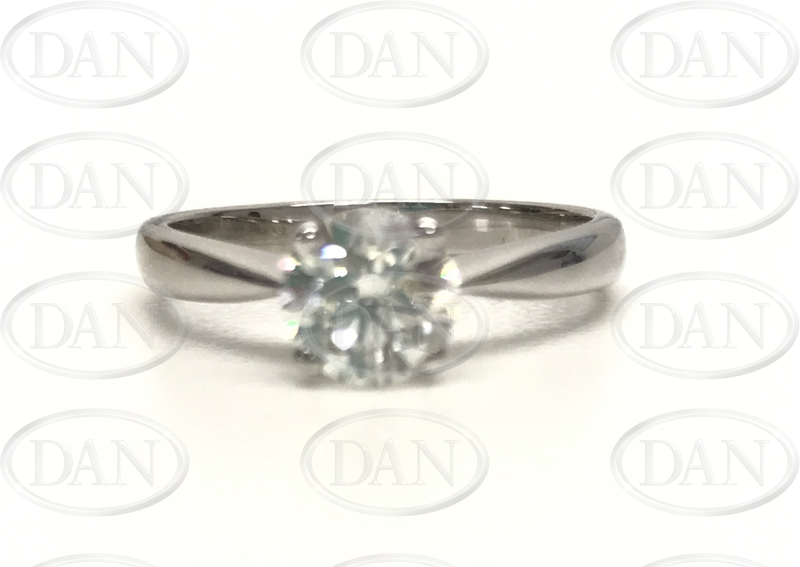 0.92ct H VVS2 CERT R/B Diamond set in DDR830 18ct White Gold