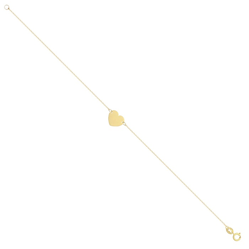 9ct Yellow Gold Fancy Heart Bracelet