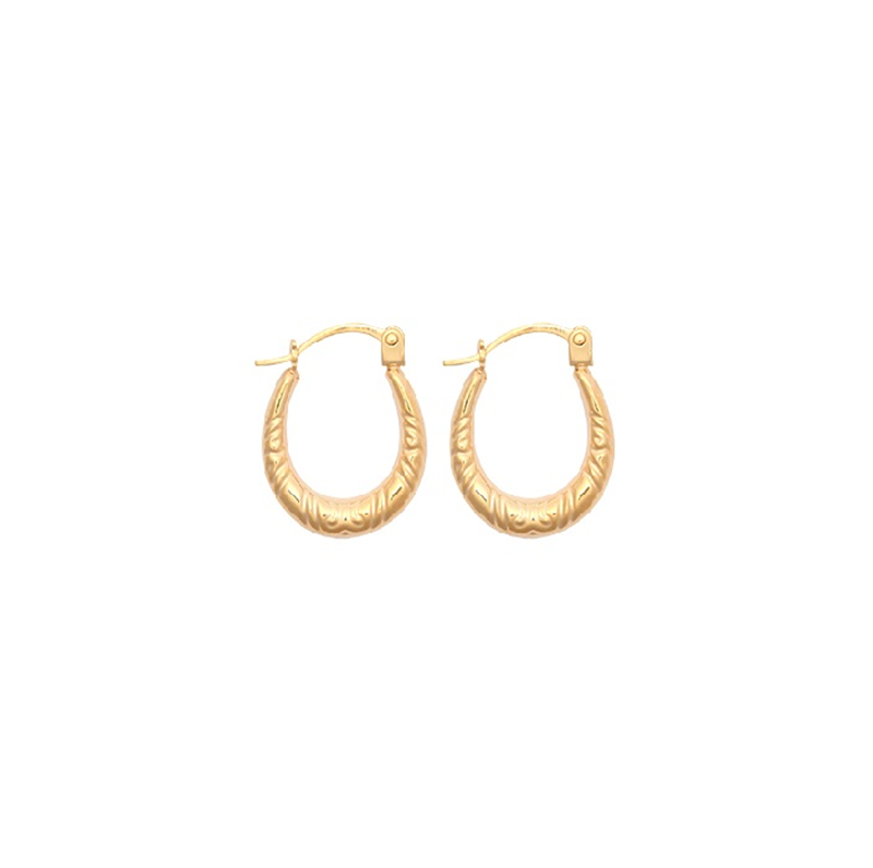 9ct Yellow Gold Creole Earrings