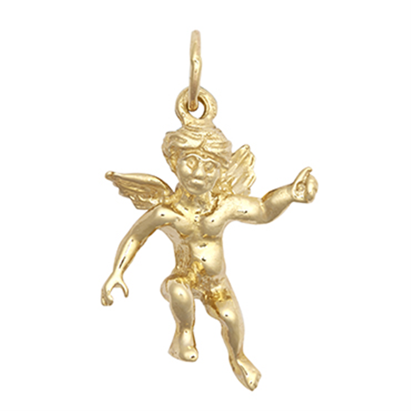 9ct YG Cherub Pendant
