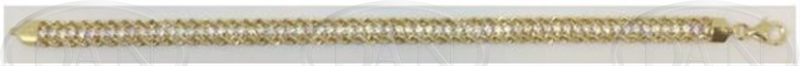 9CT YELLOW GOLD CZ ROPE BRACELET