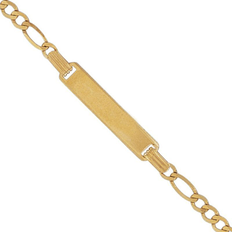 9ct YG Kids Figaro ID Bracelet