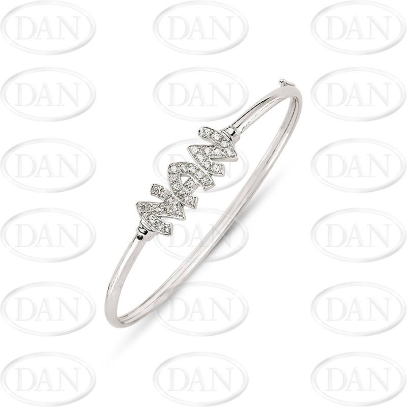 Sterling Silver CZ Nan Bangle